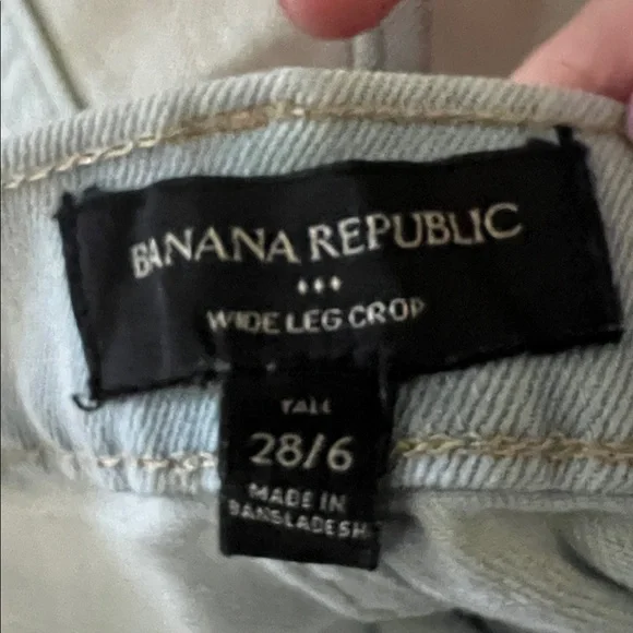 Banana Republic Sky Blue Wide-Leg Crop Jeans - Picture 3 of 3